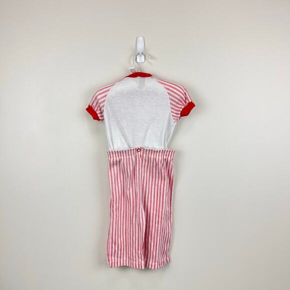 Vintage Carter's Red Striped Baseball Pajamas 12 Months USA - Picture 6 of 7